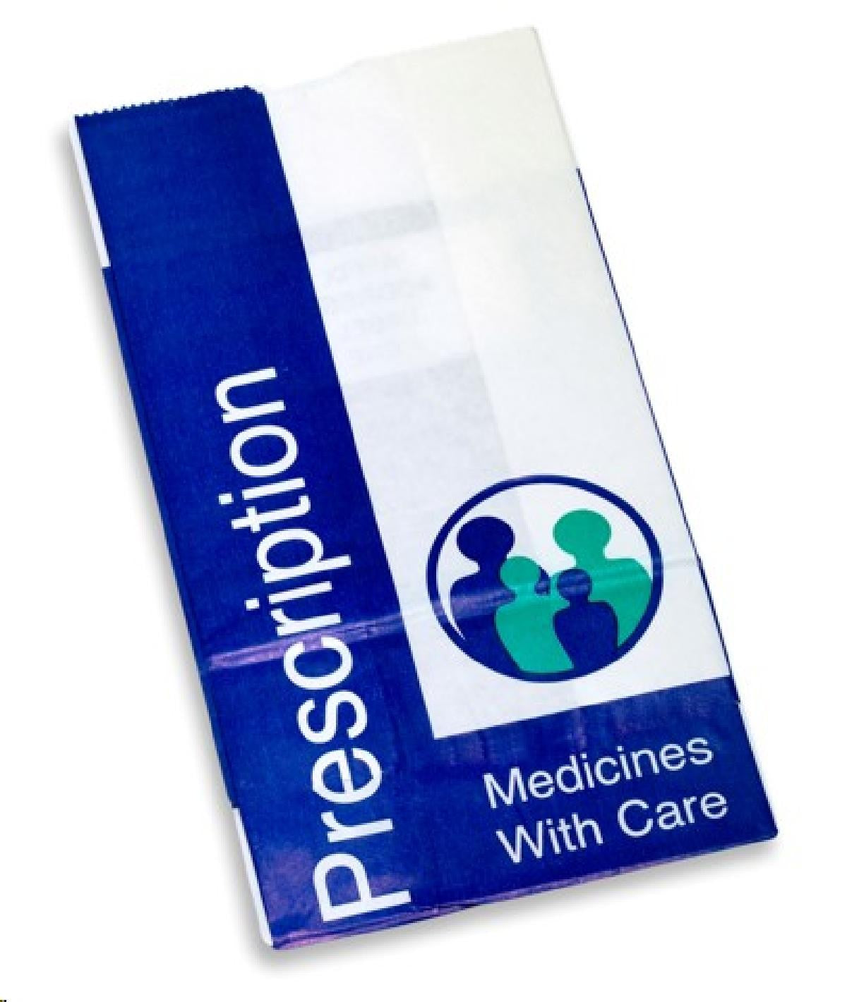 Doctor's Surgery Prescription Bags - 5" x 8.5" x 9.75" (Pack of 1000)